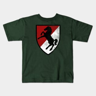 11th Armored Cavalry Regiment (distressed) Kids T-Shirt